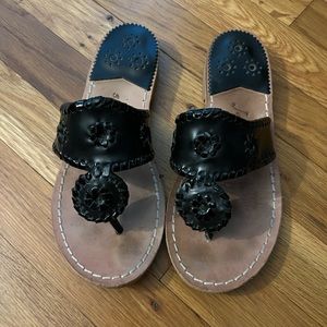 Jack Rogers wide palm sandals. Size 6.5W black